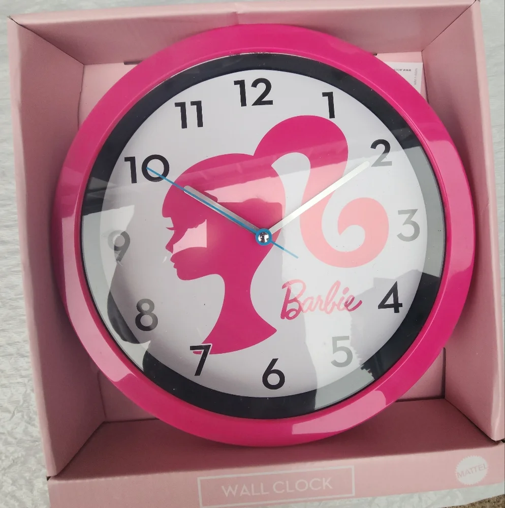 Barbie Vibrant Pink Silhouette Wall Clock